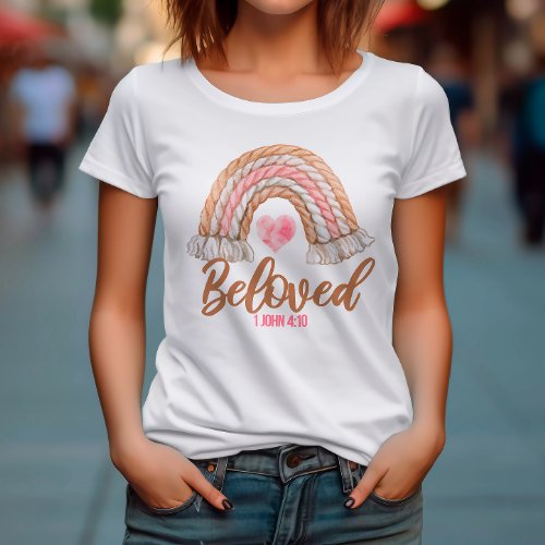 Christian Woman Beloved with Bible Quote vintage T_Shirt