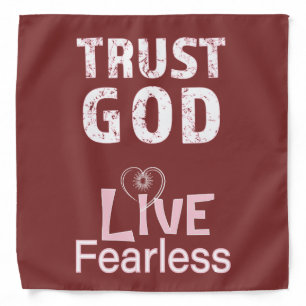 Christian Women Bandana gifts Trust God Live