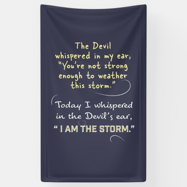 Christian Women Banners Devil Whispered God (Vertical)