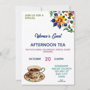 Christian Women Fellowship Tea Invitation