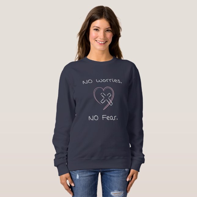 Christian Women Sweatshirts No Worries Jesus (Front Full)
