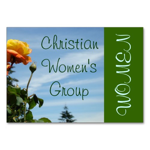 Christian Womens Group Club Table Cards Women
