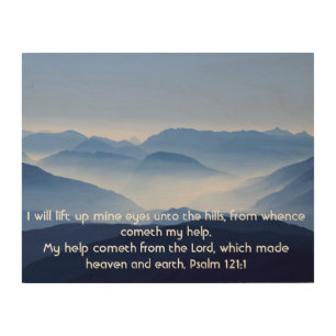 Christian Wood Wall Art - Psalm 121:1-2