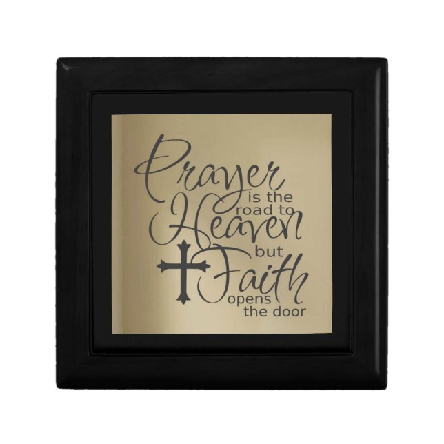 Christian Wooden Jewelry Keepsake Box (Front)