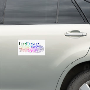 Christian word cloud car magnet