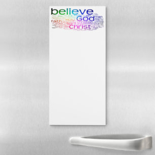 Christian word cloud magnetic notepad