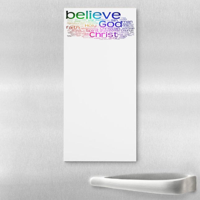 Christian word cloud magnetic notepad (In Situ)