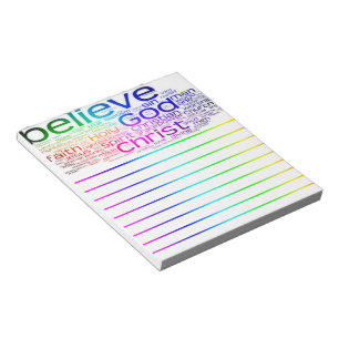 Christian word cloud notepad