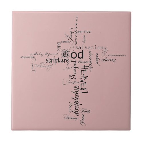 Christian words  ceramic tile