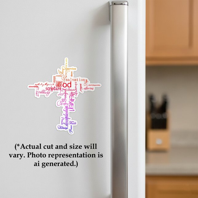 Christian words cross magnet (Creator Uploaded)