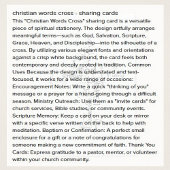 christian words cross - sharing cards