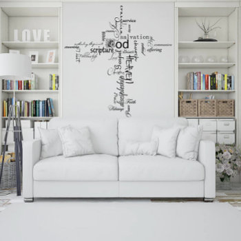 Christian Words Cross Wall Decal by ibelieveimages at Zazzle