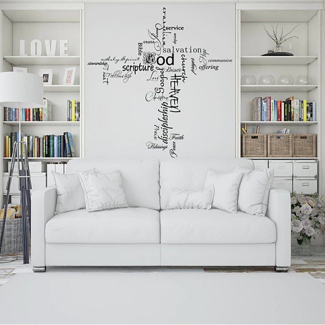 Christian words cross wall decal  (Creator Uploaded)