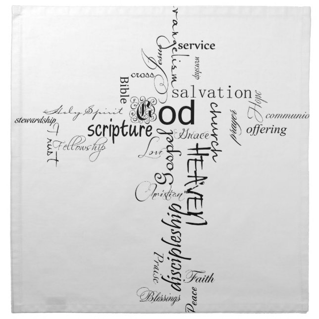 Christian words napkin (Front)