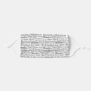 Christian Words of Affirmation Adult Cloth Face Mask