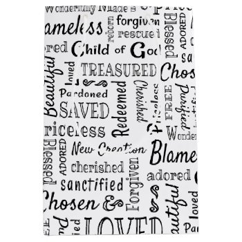 Christian Words Of Affirmation Medium Gift Bag by CandiCreations at Zazzle