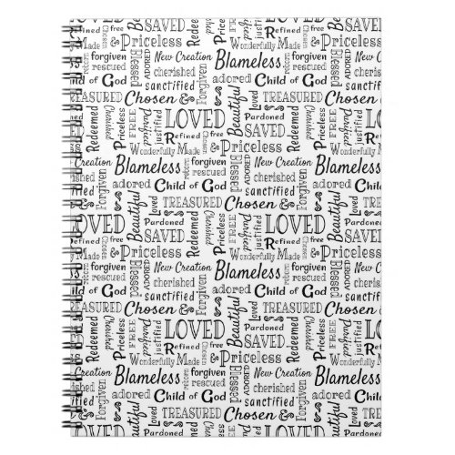 Christian Words of Affirmation Notebook