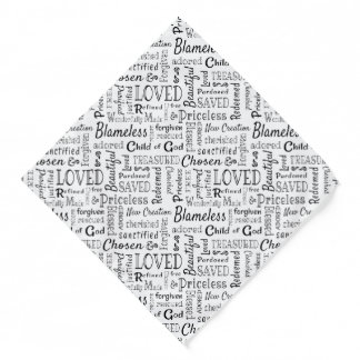 Christian Words of Affirmation Word Art Bandana