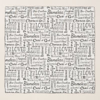 Christian Words of Affirmation Word Art