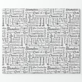 Names of Jesus Burgundy Wrapping Paper