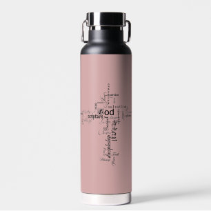 Christian words   water bottle