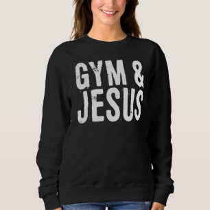 Christian Workout Gym And Jesus Fun Fitness Biceps Sweatshirt