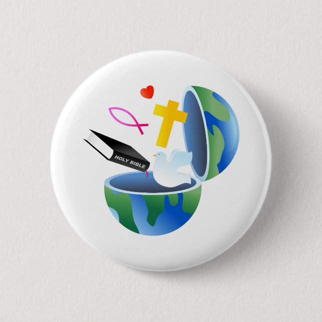 Christian World Button (Front)