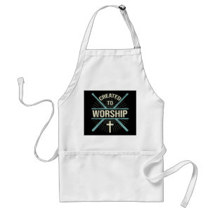 Christian Worship Band Created To Worship Drummer Adult Apron