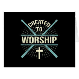 Christian Worship Band Created To Worship Drummer Cards