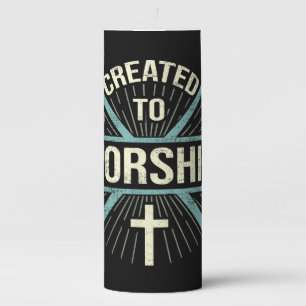 Christian Worship Band Created To Worship Drummer Pillar Candle