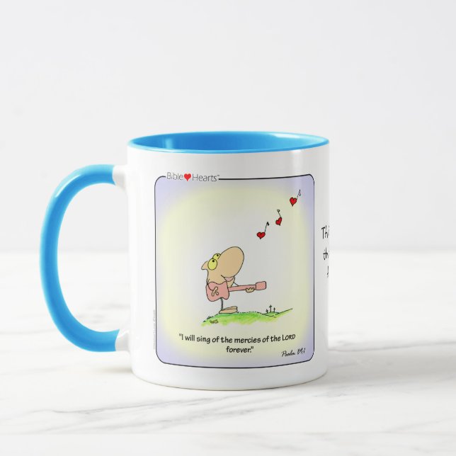 Christian Worship Coffee Mug with Scripture (Left)