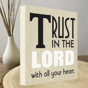 Christian Wrapped Canvas Art Trust in the Lord
