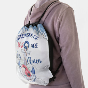Christian Yes And Amen Bible 2 Corinthians 1:20 Drawstring Bag