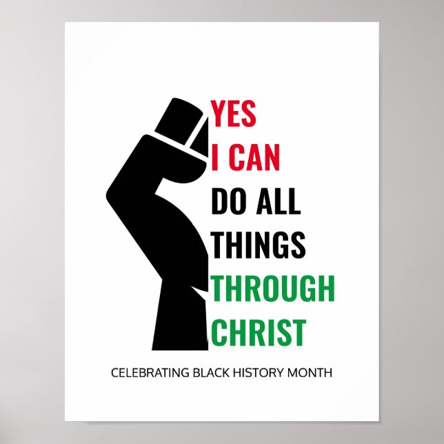 Christian YES I CAN Black History Month  Poster (Front)