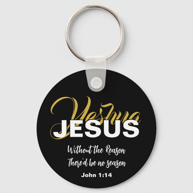 Christian YESHUA JESUS Christmas Keychain (Front)