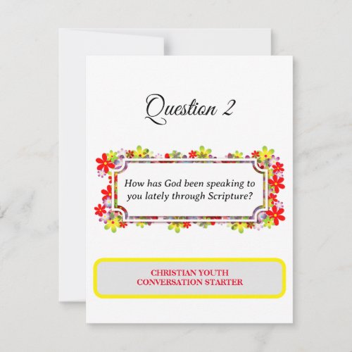 Christian Youth Conversation Starter Q2 Note Card