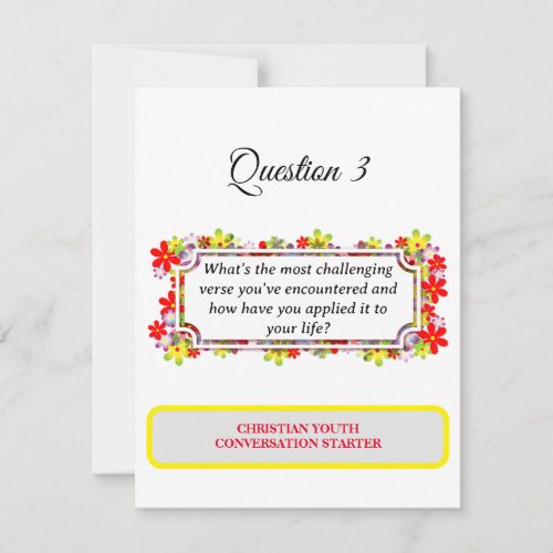 Christian Youth Conversation Starter Q3 Note Card