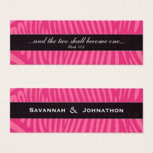 Christian Zebra Fuchsia and Pink Wedding Tag