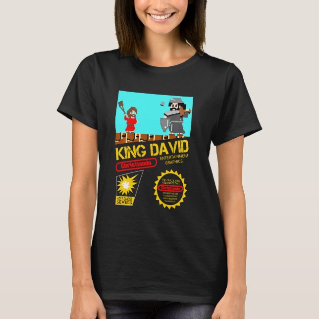 Christiando Slay Like David Funny David Vs Goliath T-Shirt (Front)