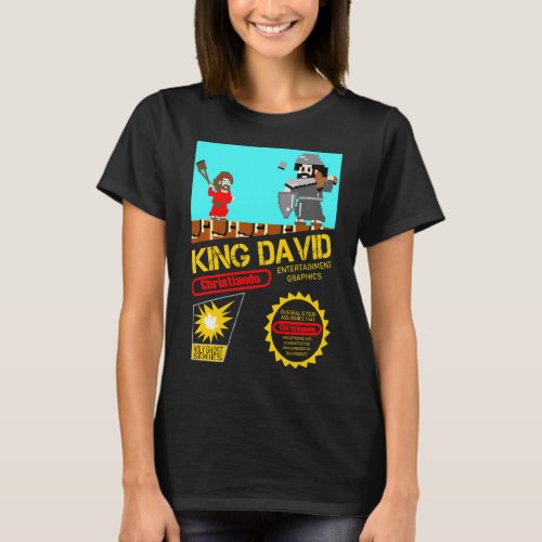 Christiando Slay Like David Funny David Vs Goliath T_Shirt
