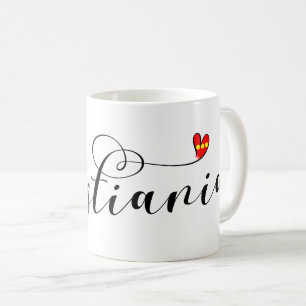 Christiania Flag Heart, Fristaden Christiania Coffee Mug