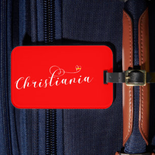 Christiania Flag Heart, Fristaden Christiania Luggage Tag
