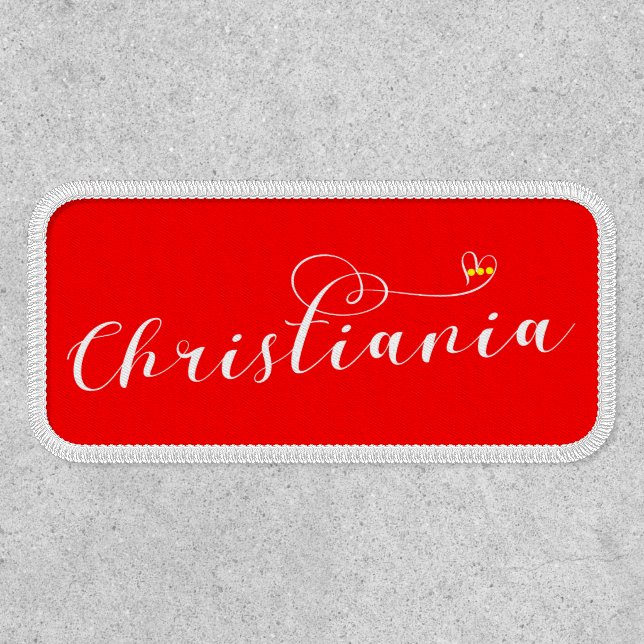 Christiania Flag Heart, Fristaden Christiania Patch (Front)