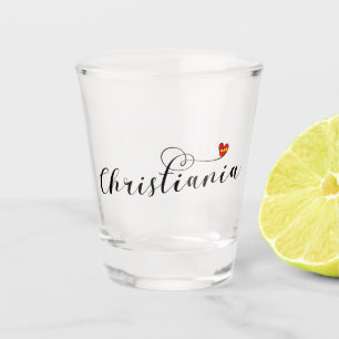 Christiania Flag Heart, Fristaden Christiania Shot Glass