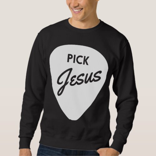 ChristianiTees Guitar Pick Jesus Sweatshirt