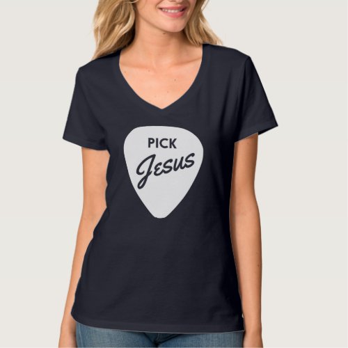 ChristianiTees Guitar Pick Jesus T_Shirt