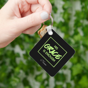 Christianity bible his grace is enough keychain