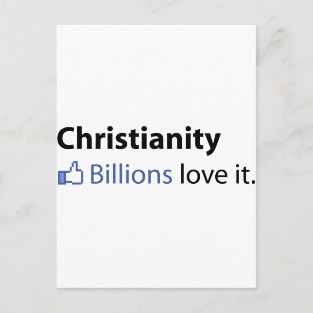 Christianity; Billions Love It Postcard (Front)