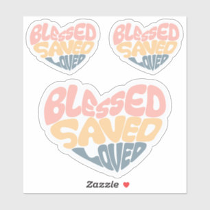 Christianity Blessed Saved Loved  Sticker
