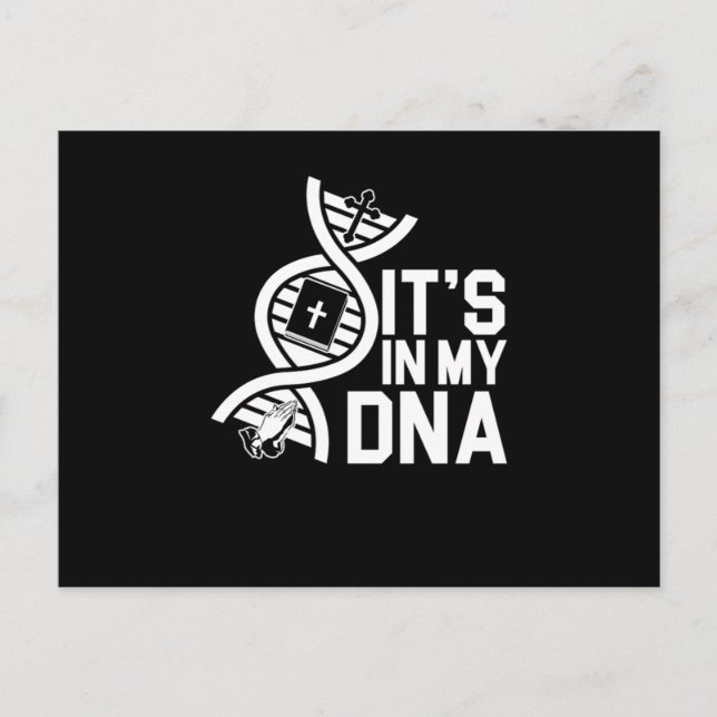 Christianity In My DNA Jesus Christ Cross Religion Postcard (Front)